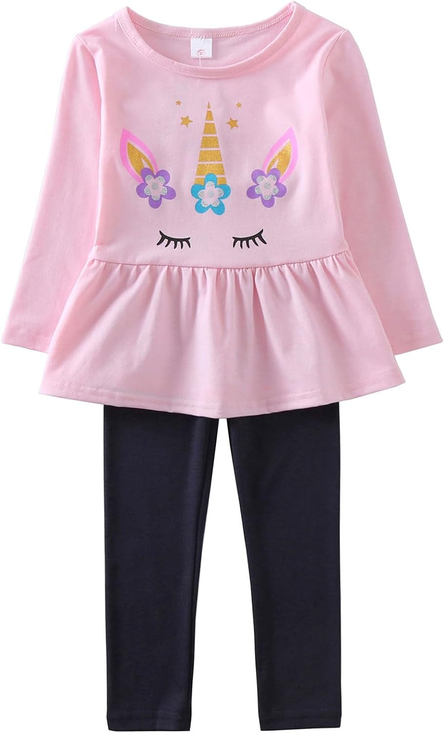 Cute Toddler Baby Girls Clothes Set Long Sleeve Tops and Pants Kids 2Pcs Outfits